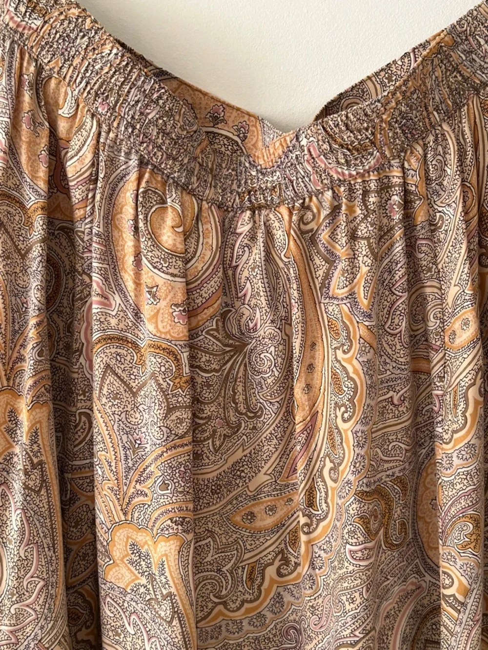 Elisabeth Liz Claiborne 100% Silk Paisley Maxi Skirt